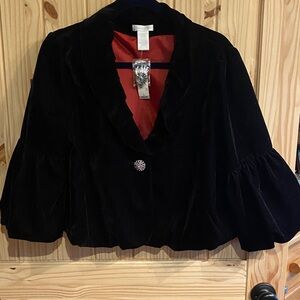 Worthington Black Velvet Women's Blazer